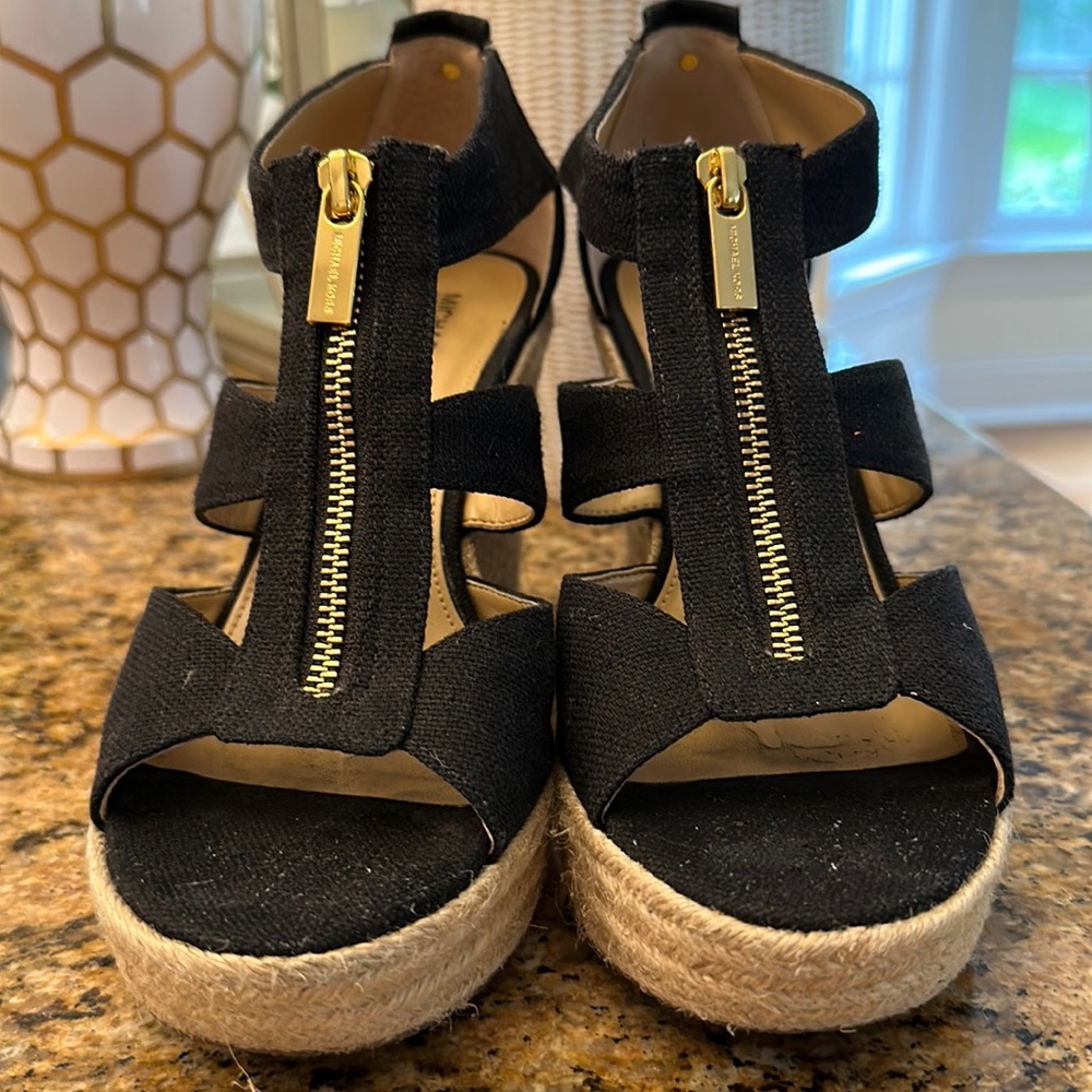 Michael Kors Berkley wedge sandals black